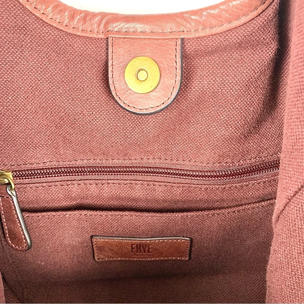 Frye Chestnut Red-Brown Leather Hobo Tote